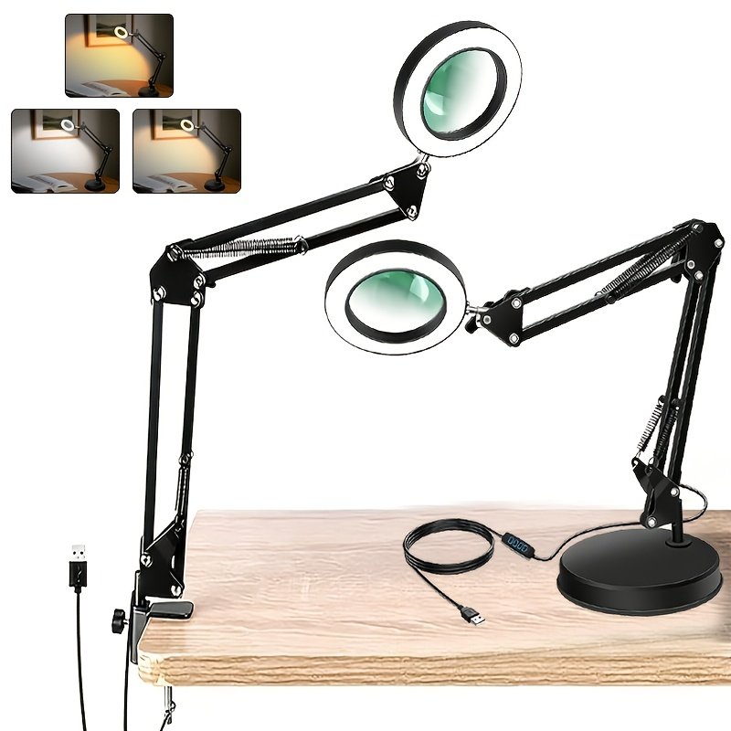 Lupa con lampara led