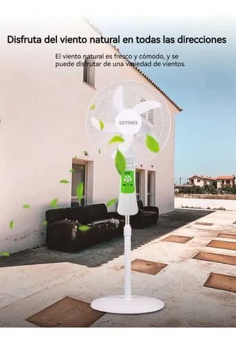 Ventilador con panel solar 16"